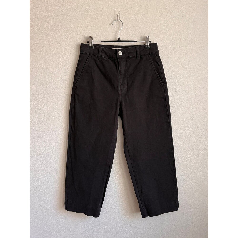 Everlane Women's The Organic Utility Straight-Leg Pant in Black Size 4R